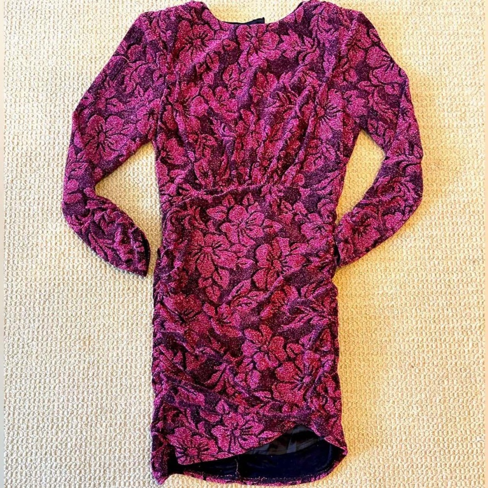 For love& Lemon floral long sleeve mini dress  size S